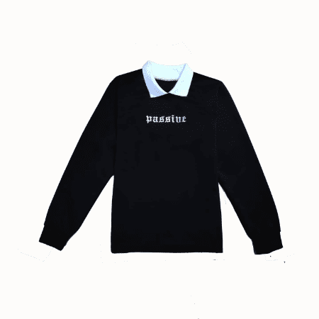 PASSIVE - Yuletide Collared Sweater-Black-2XL PASSIVE - Yuletide Collared Sweater-Black-2XL